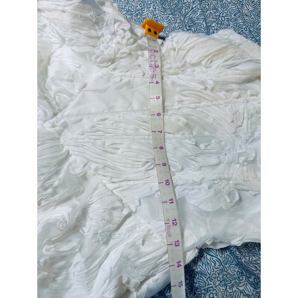 NWT Lulus Size Medium Perkins White Textured Lace-Up Corset Midi Dress - Picture 6 of 9